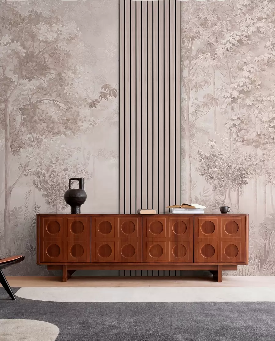 wall murals Šuma u ružičastom w00670v1