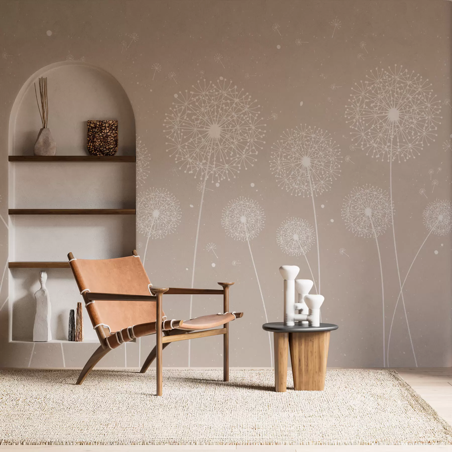 wall murals Маслачак на беж позадини w00754