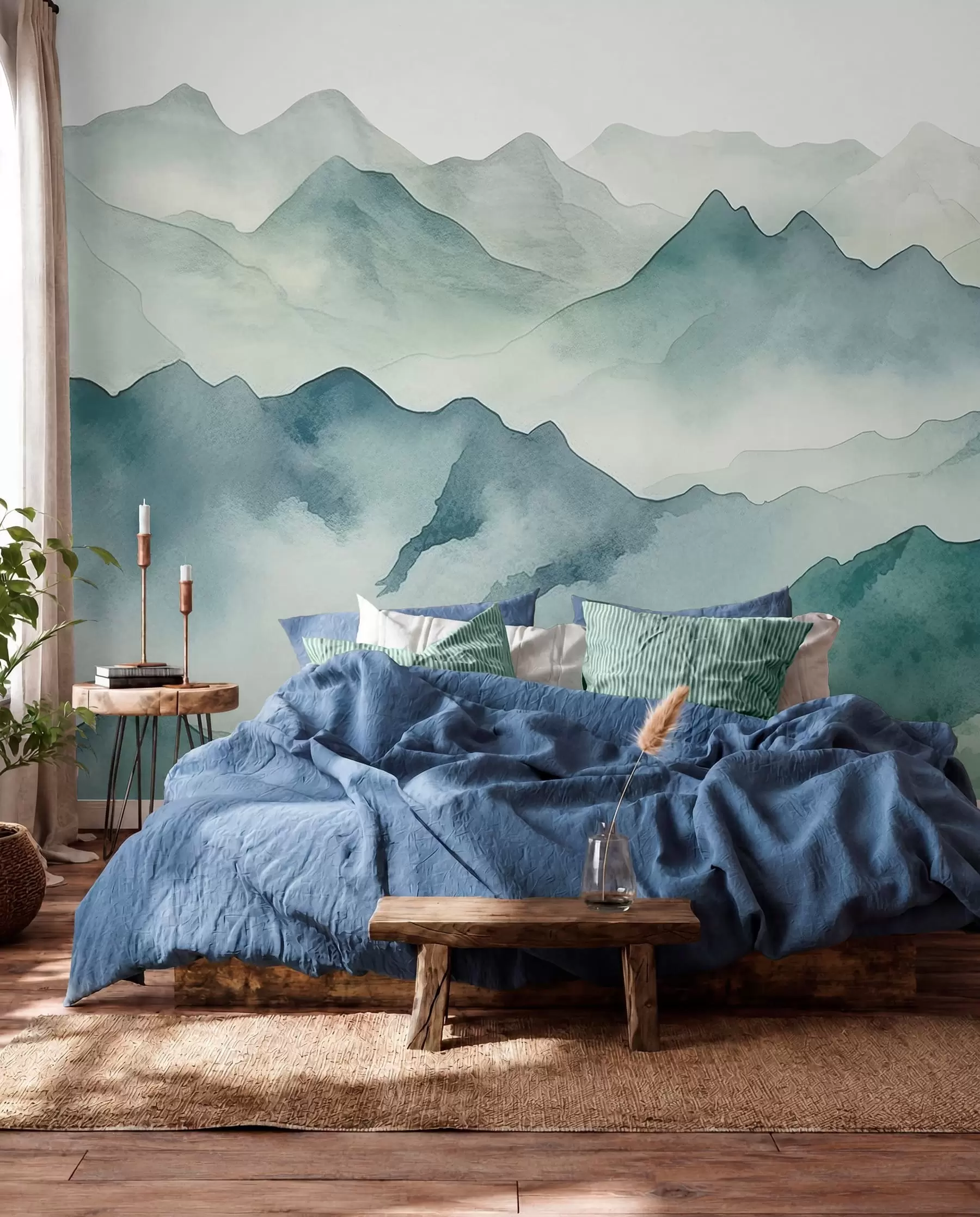 wall murals Planinski nabori u akvarelu w00841