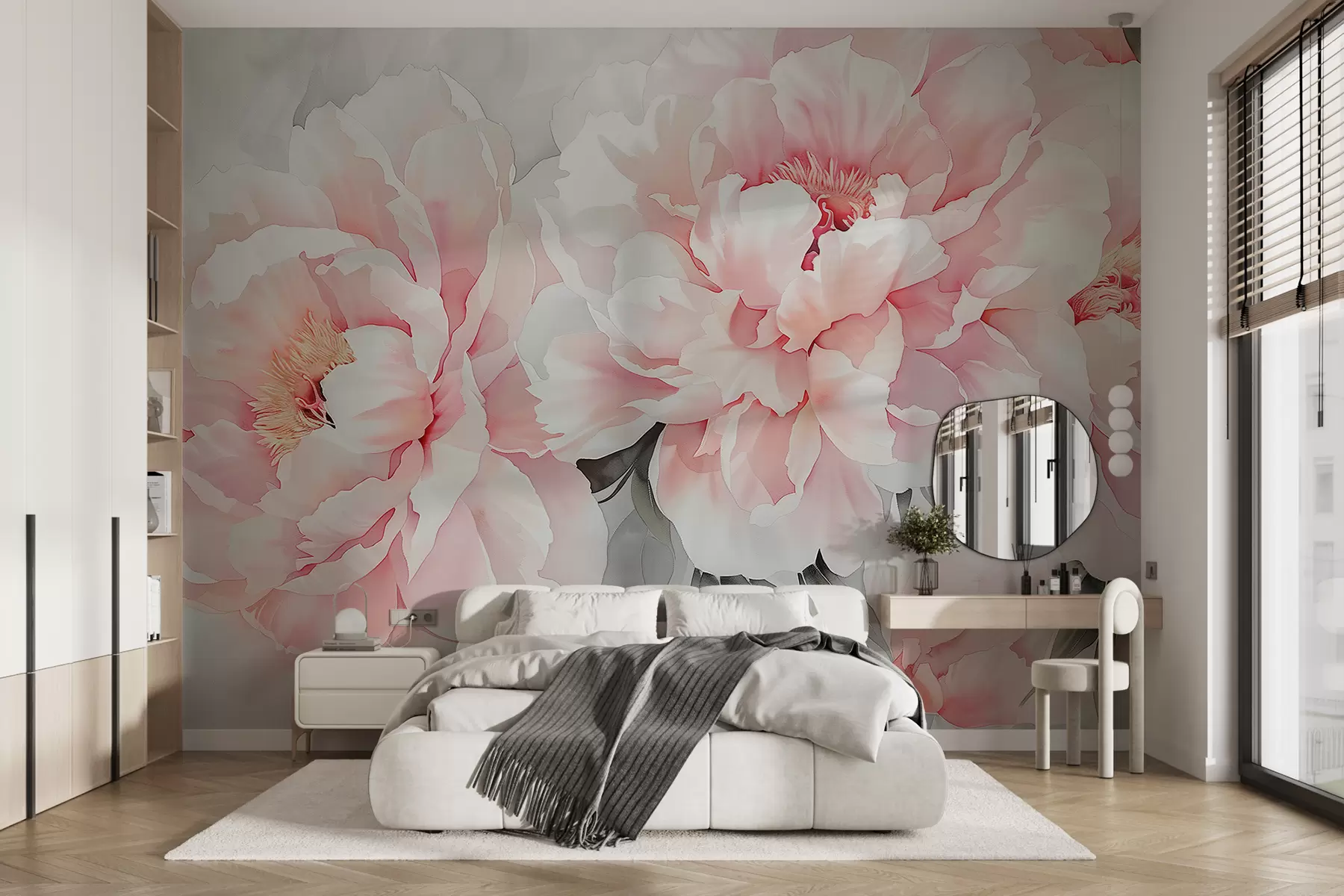 wall murals Велики деликатни ружичасти цветови w00870