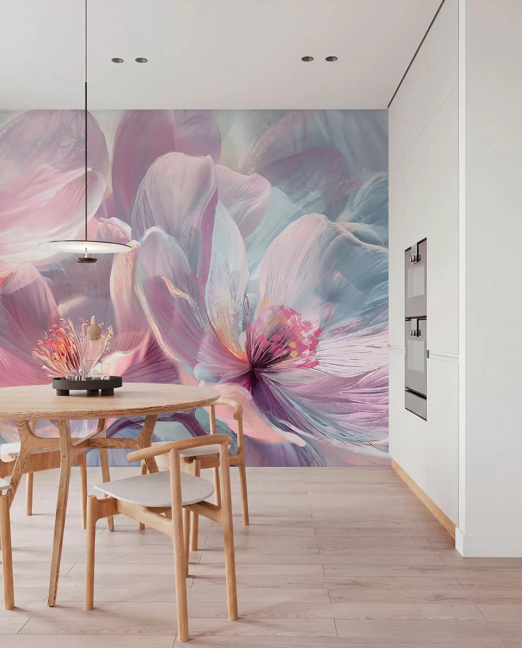 wall murals Cvijeće u ružičastom sjaju w01307