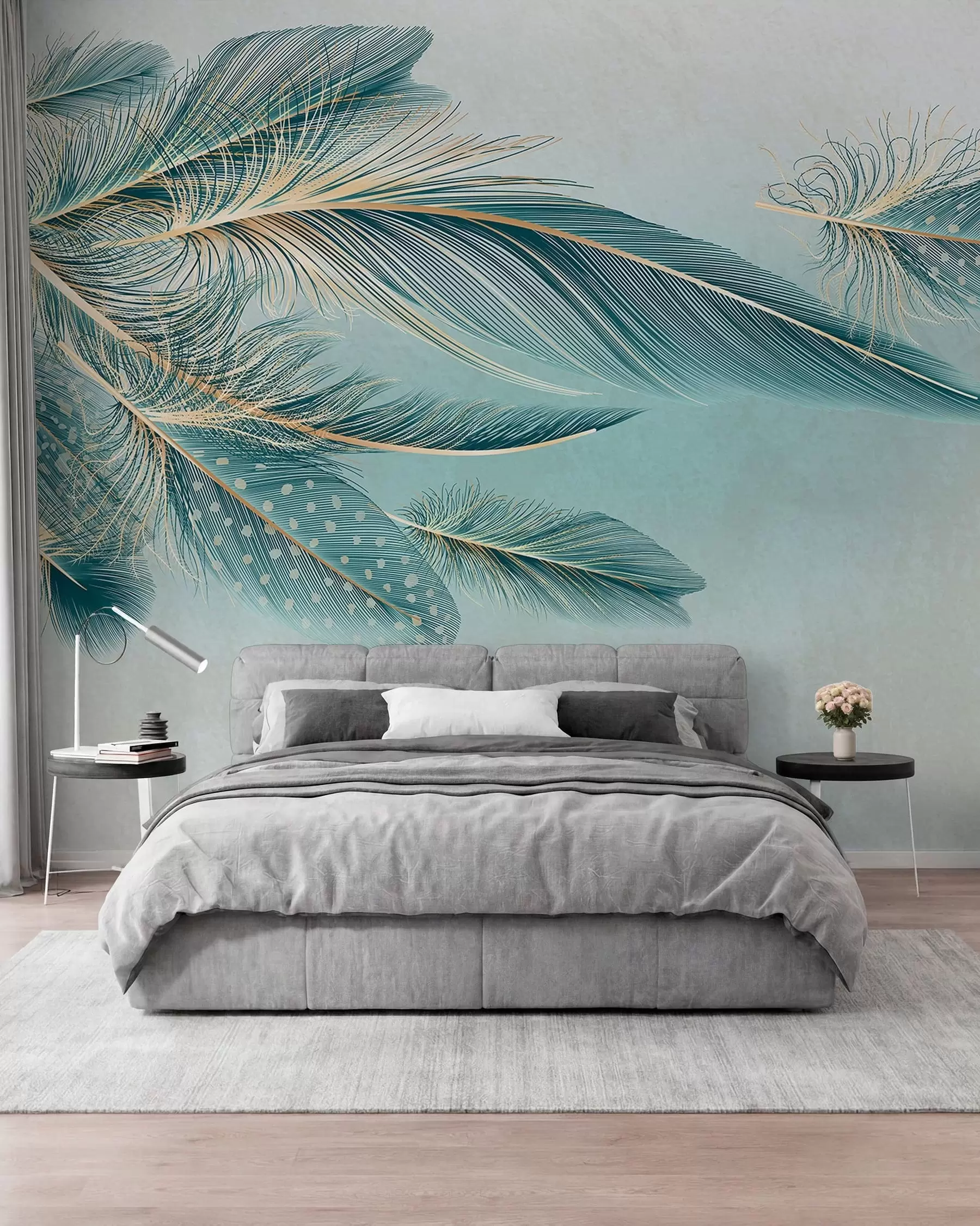 wall murals Tirkizna pera w01312