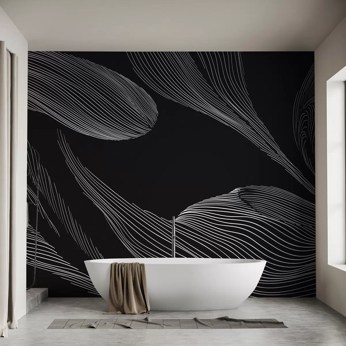wall murals Апстракција на црној позадини w01216v3