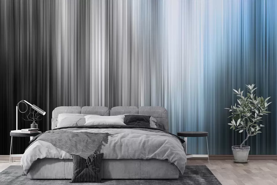 wall murals Замућена позадина са различитим вертикалним плавим линијама w07946v1