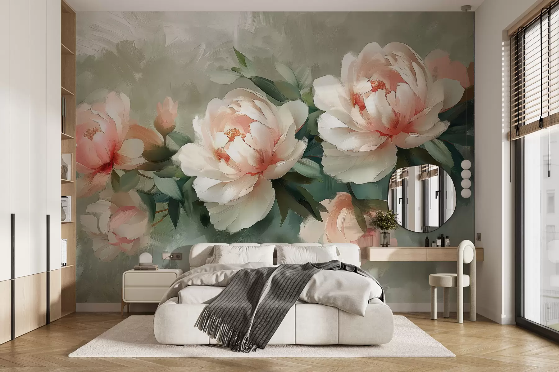 wall murals Прелепа мекана и сањива цветна позадина w07947