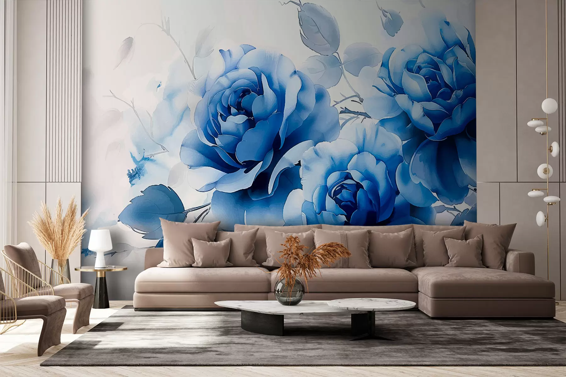 wall murals Плаве руже w08066