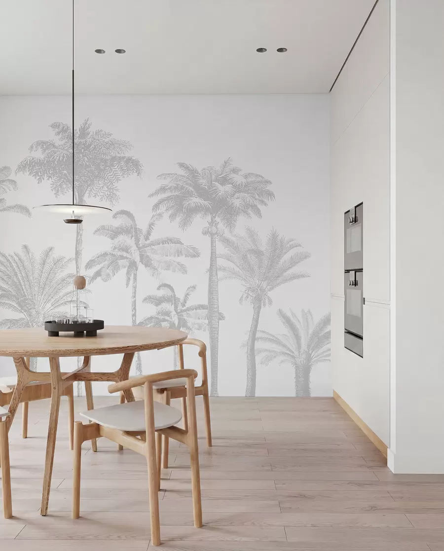 wall murals Palmin gaj u srebrnoj w08111v2