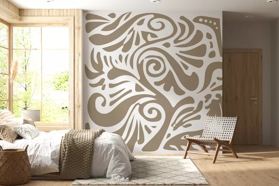 wall murals пешчане апстрактне уметничке тапете велики цветни узорци у бохо стилу w08139
