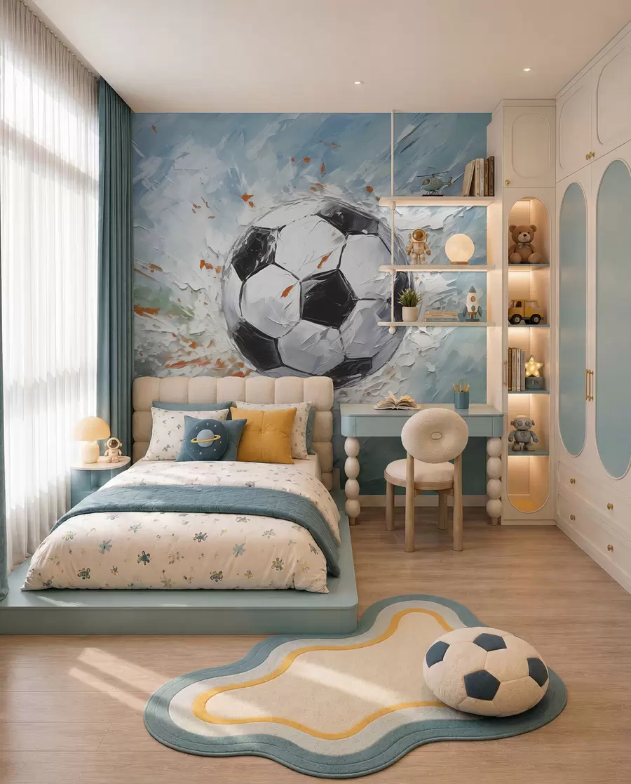 wall murals Lopta u potezima četkice w08117