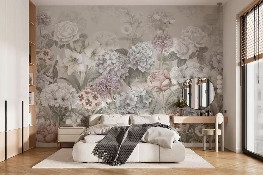 wall murals Магична летња башта у пастелним бојама w08140