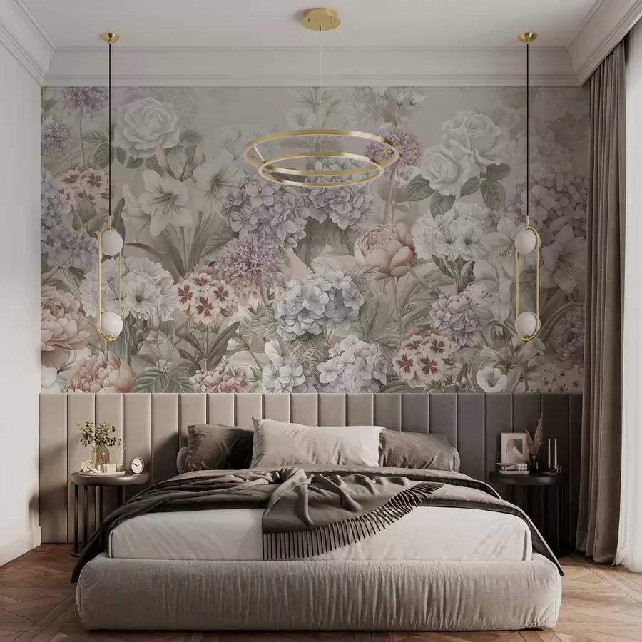 wall murals Магична летња башта у пастелним бојама w08140