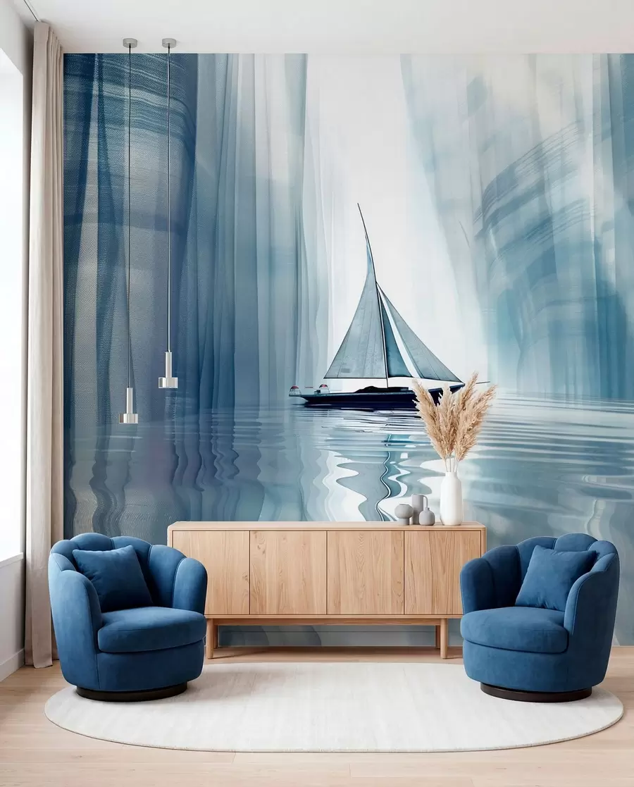 wall murals Jedro među plavim odrazima w01338