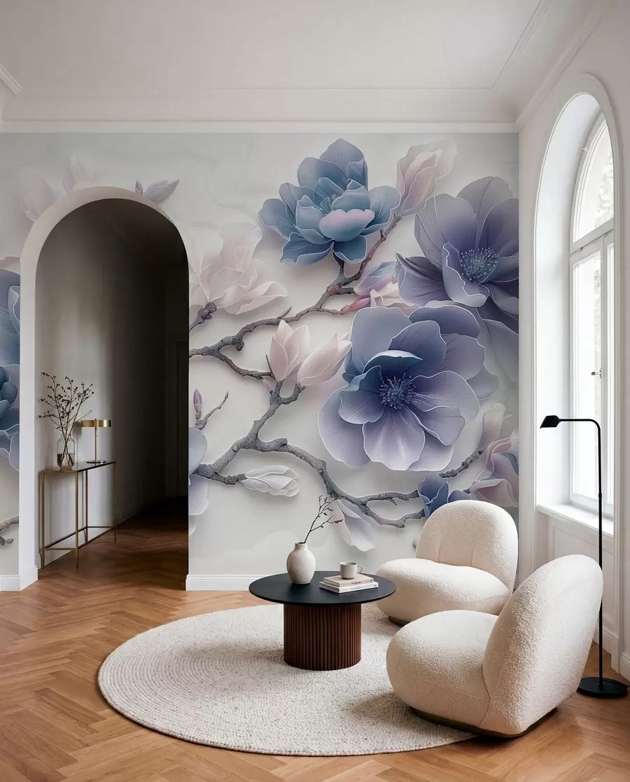 wall murals Magnolija u plavom w01359v1