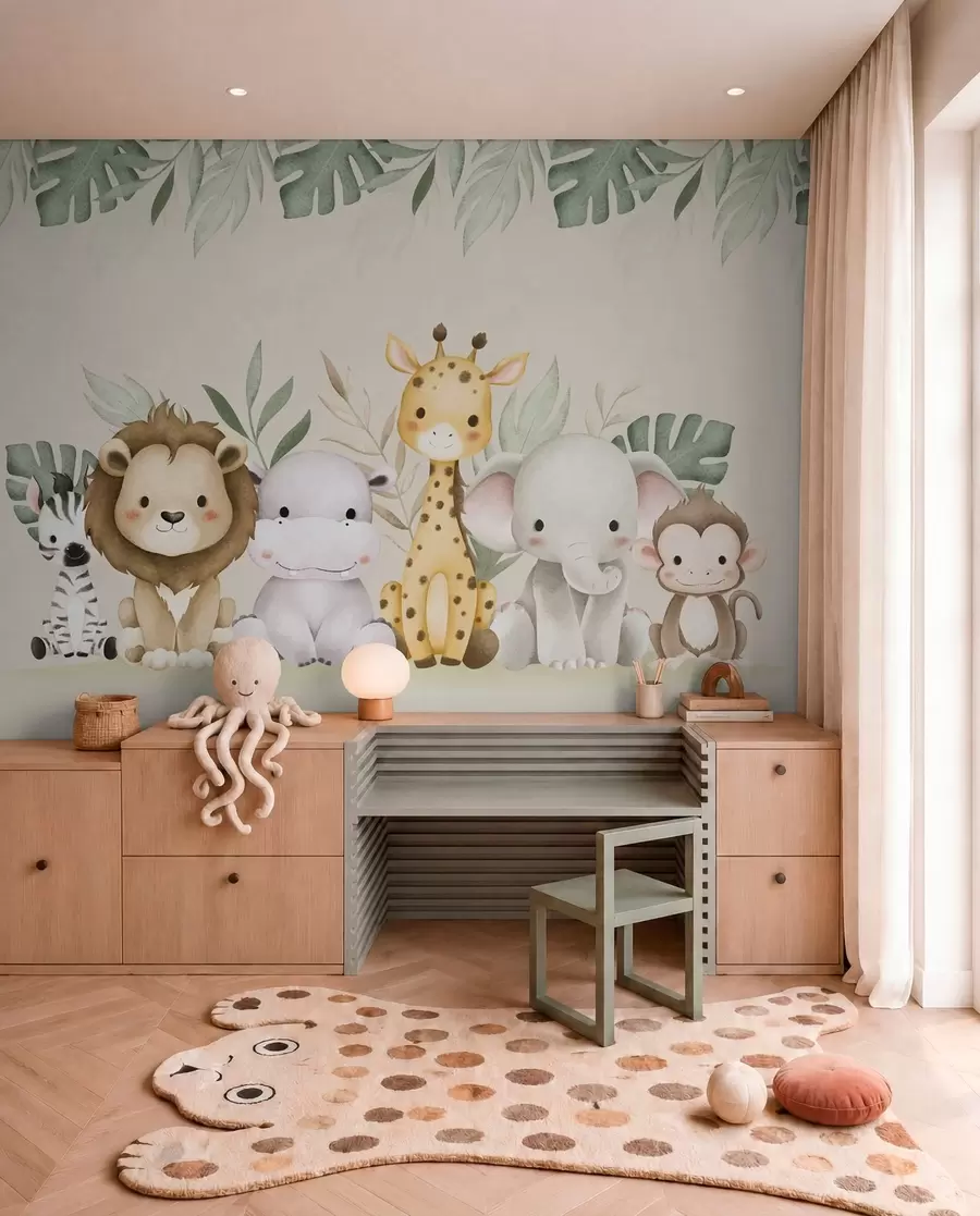 wall murals Safari družina w01406