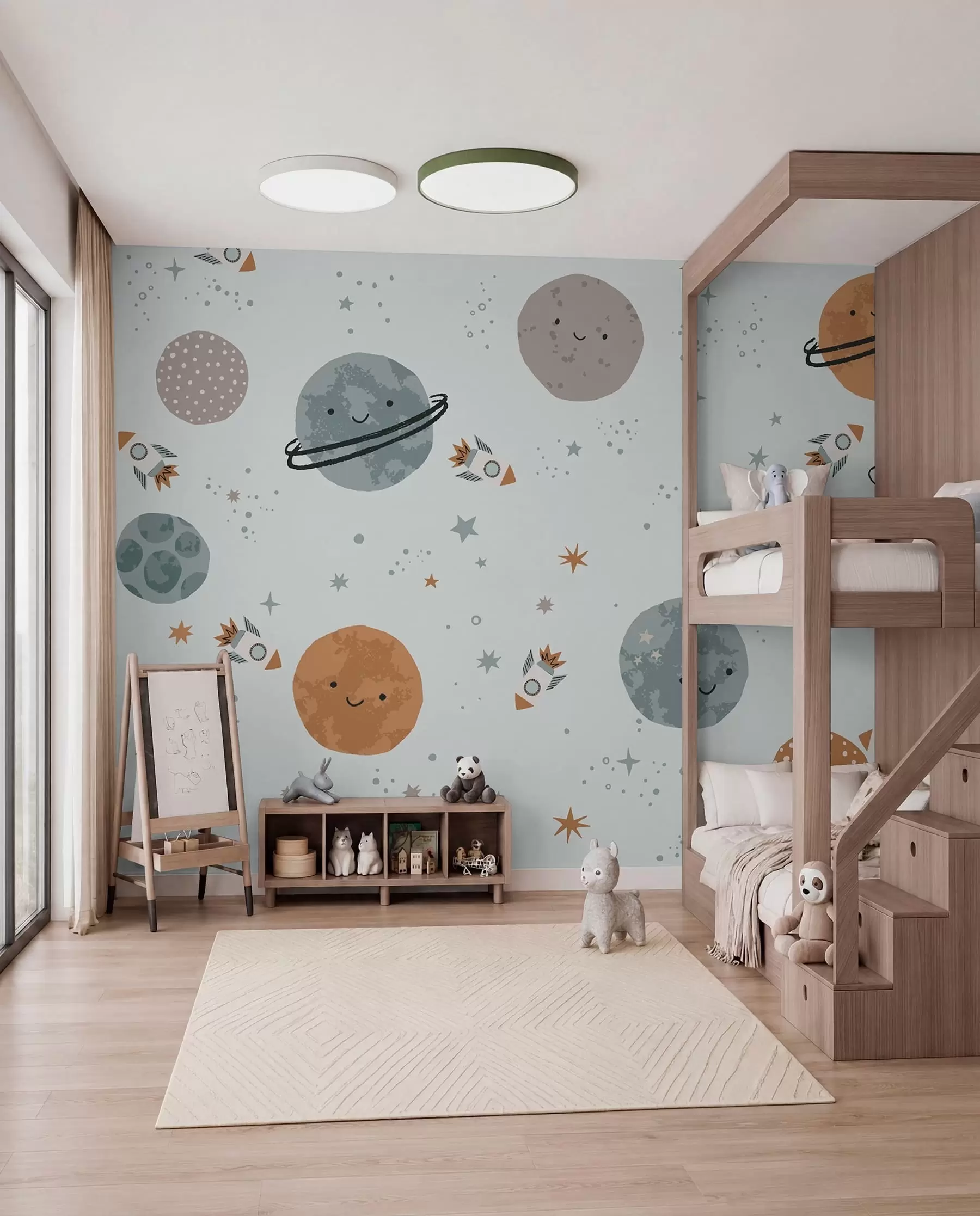 wall murals Nasmijane planete w01417