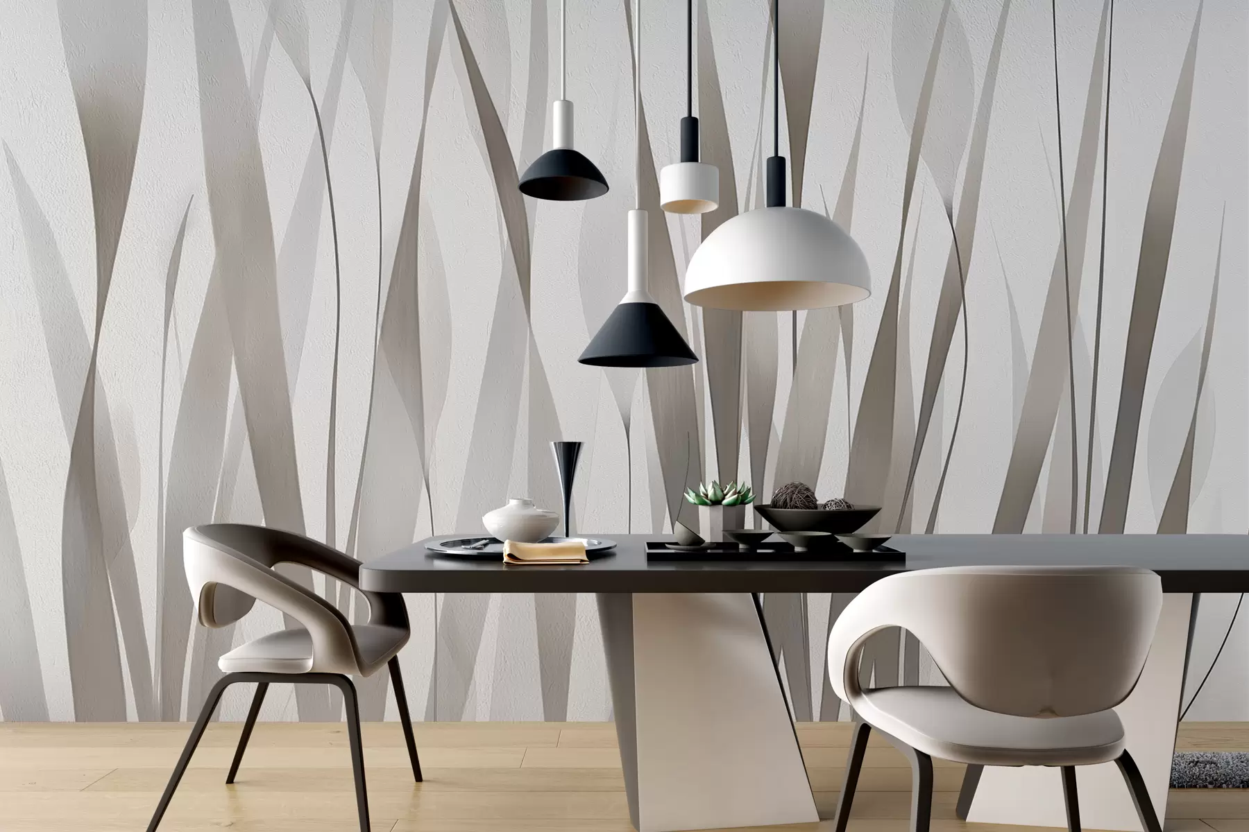 wall murals Провидни листови пастелних боја w01018v1