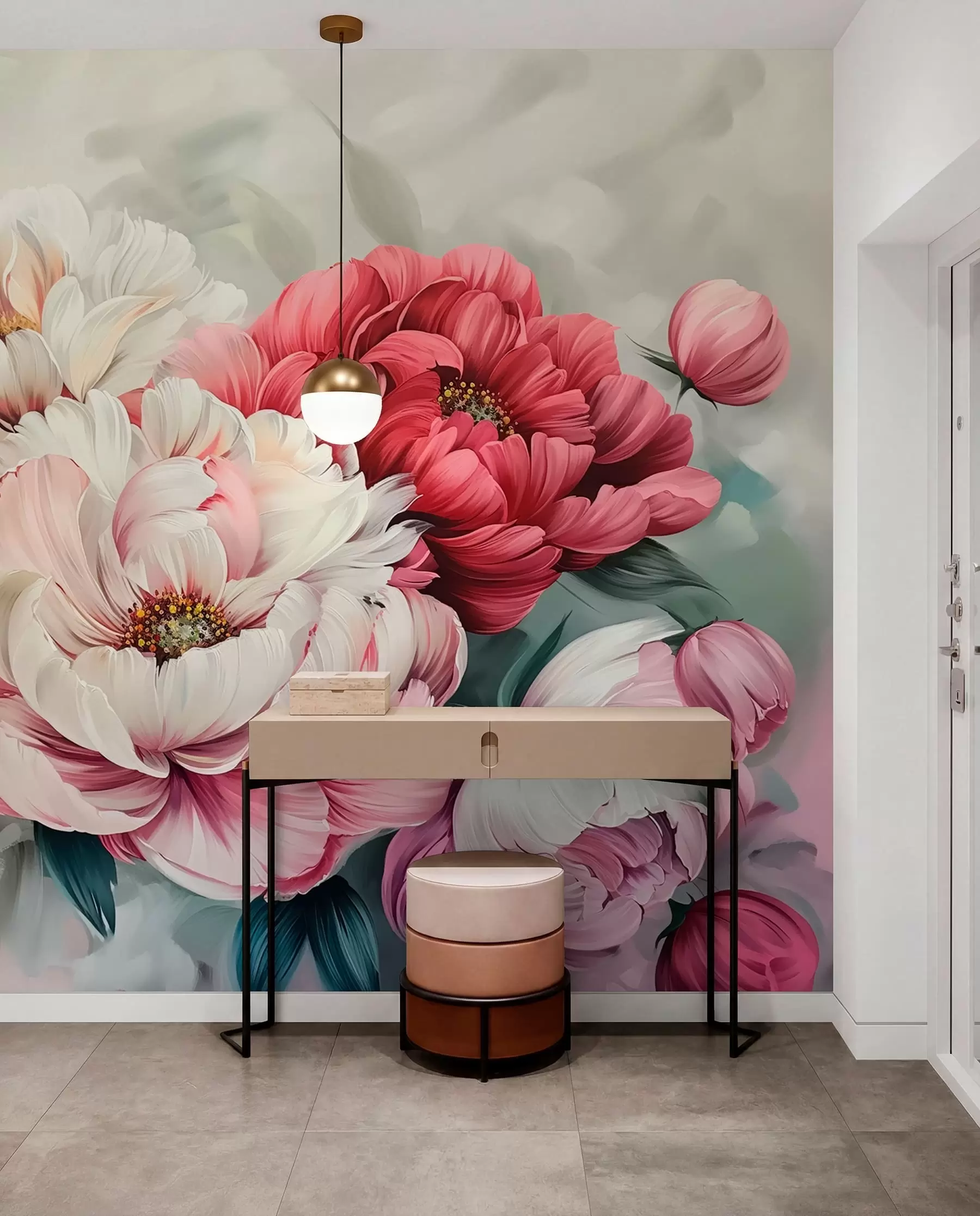 wall murals Велики букет божура w01038