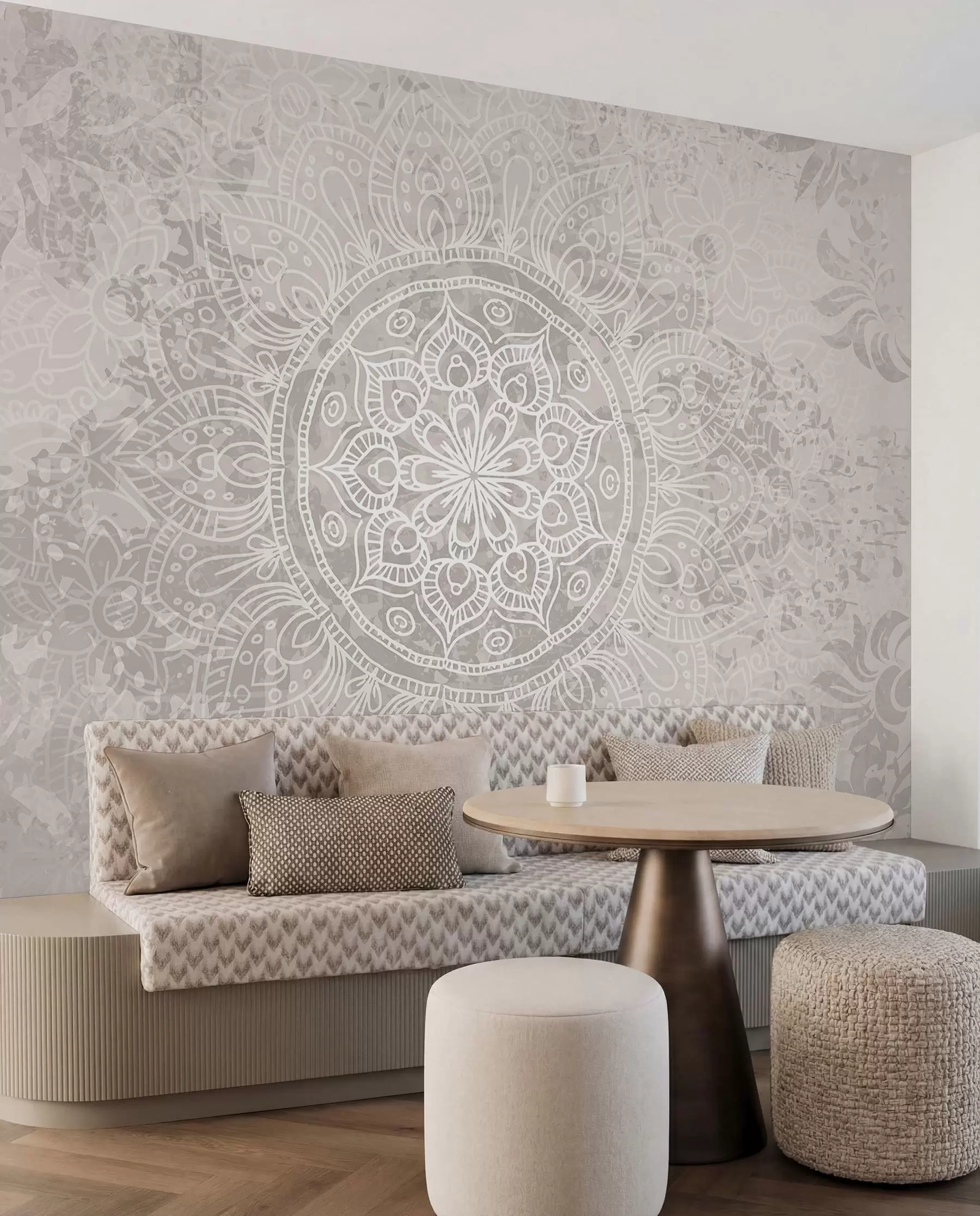 wall murals Mandala finih linija w08246