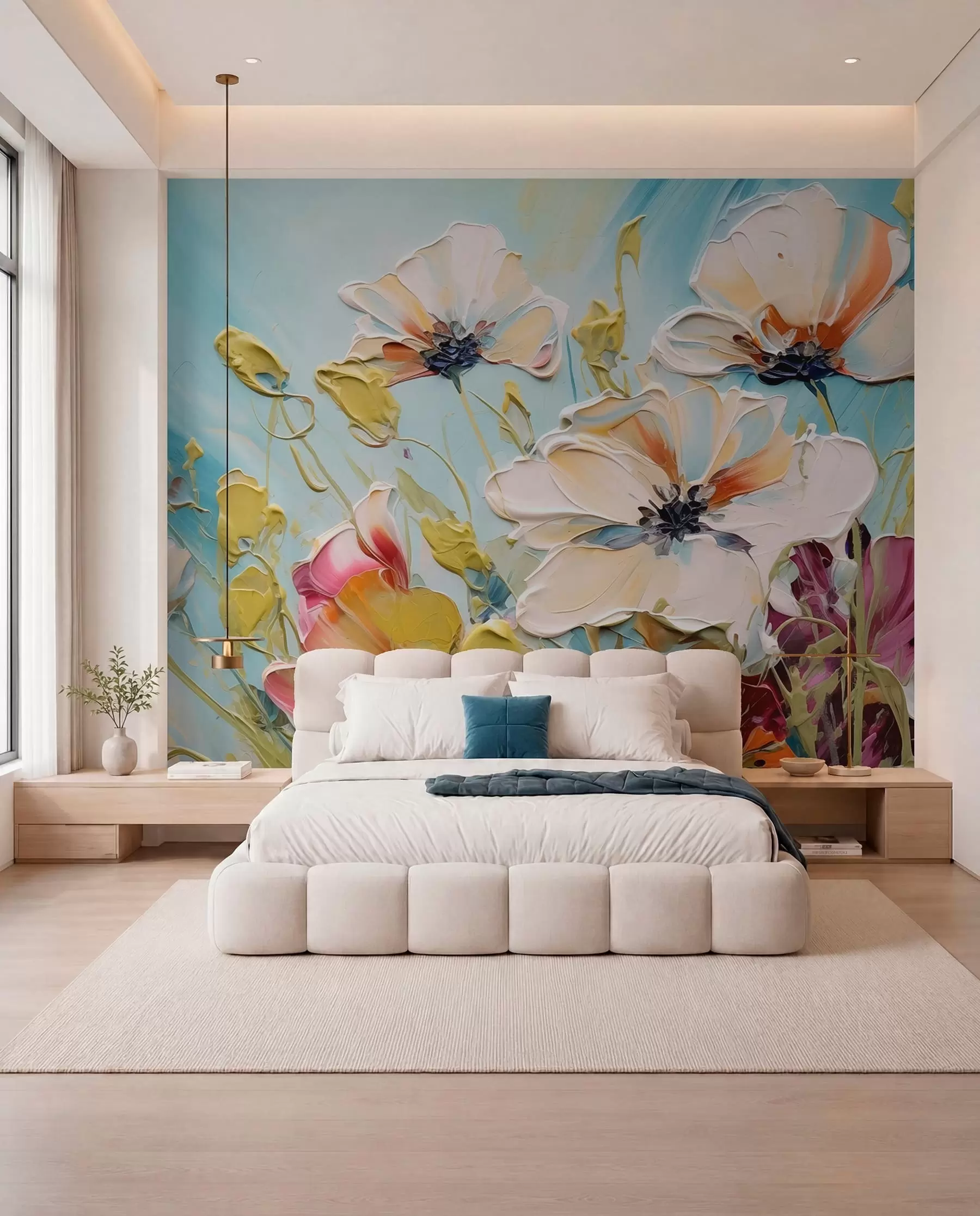 wall murals Makovi u potezima boje w01043