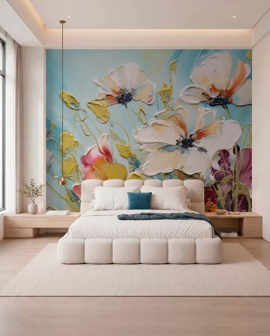 wall murals Makovi u potezima boje w01043