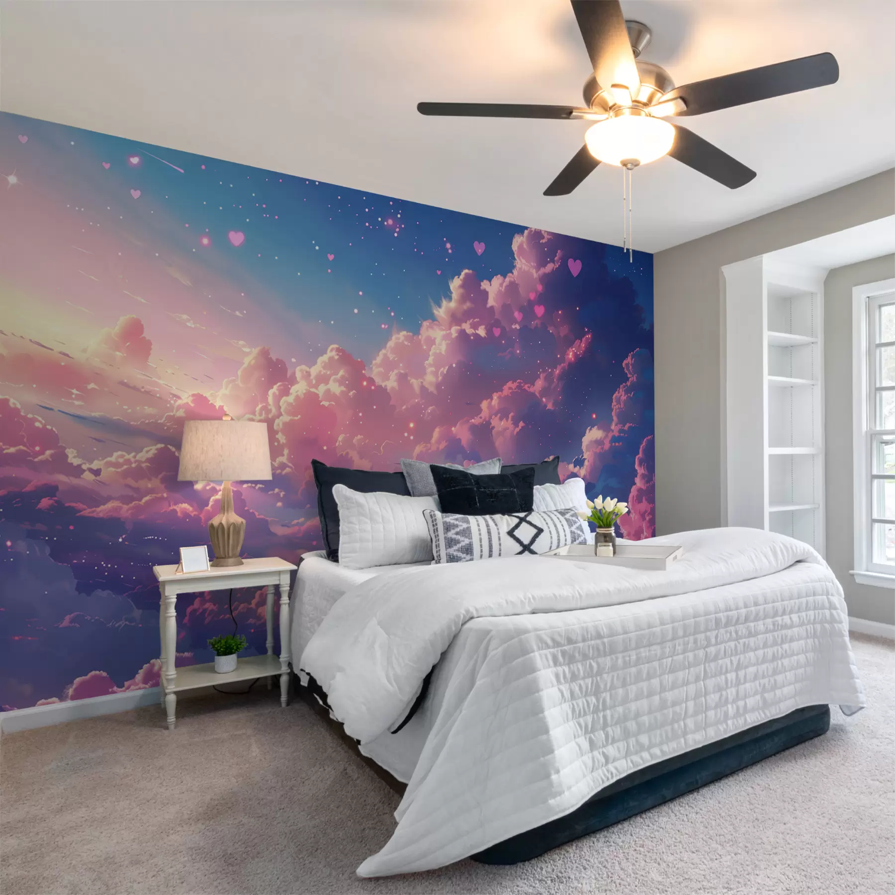 wall murals Магично небо са срцима w01487