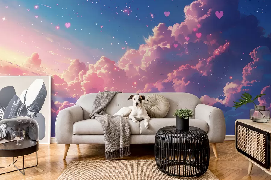 wall murals Магично небо са срцима w01487