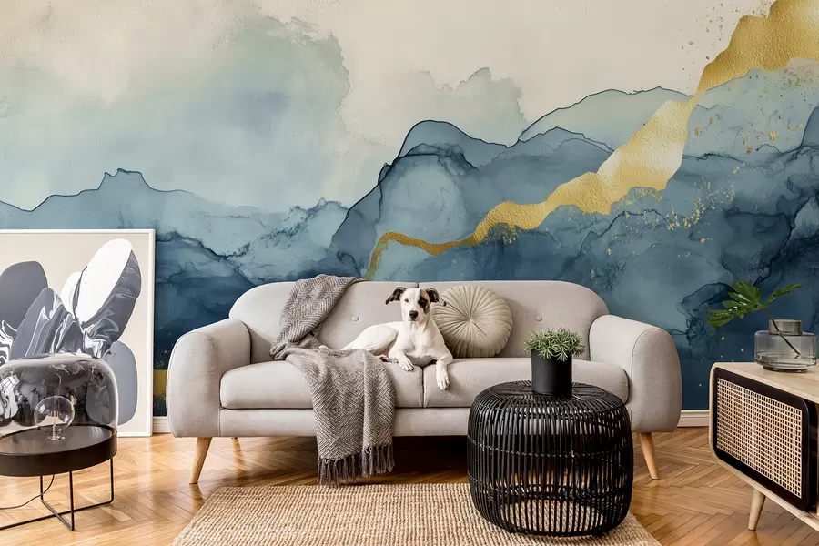 wall murals Винтаге смарагдна акварелна композиција w01362