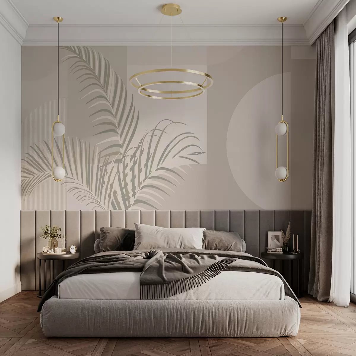 wall murals Геометрија и палмино лишће w01501