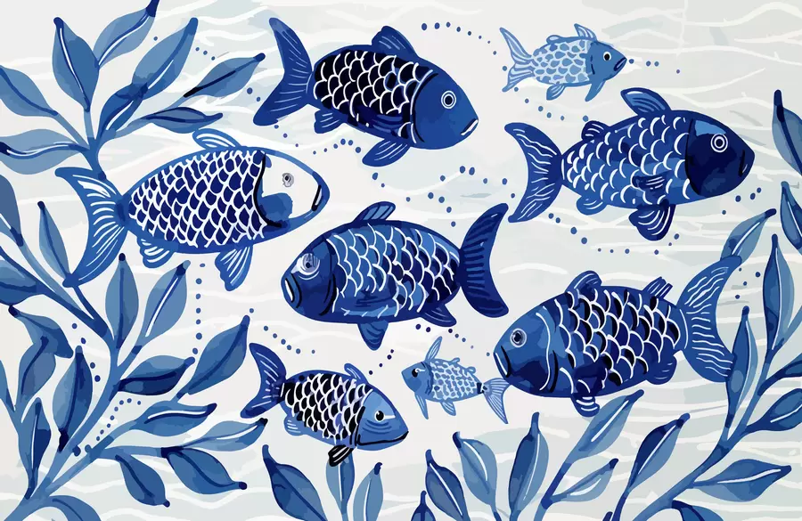 wall murals Плава риба w01062