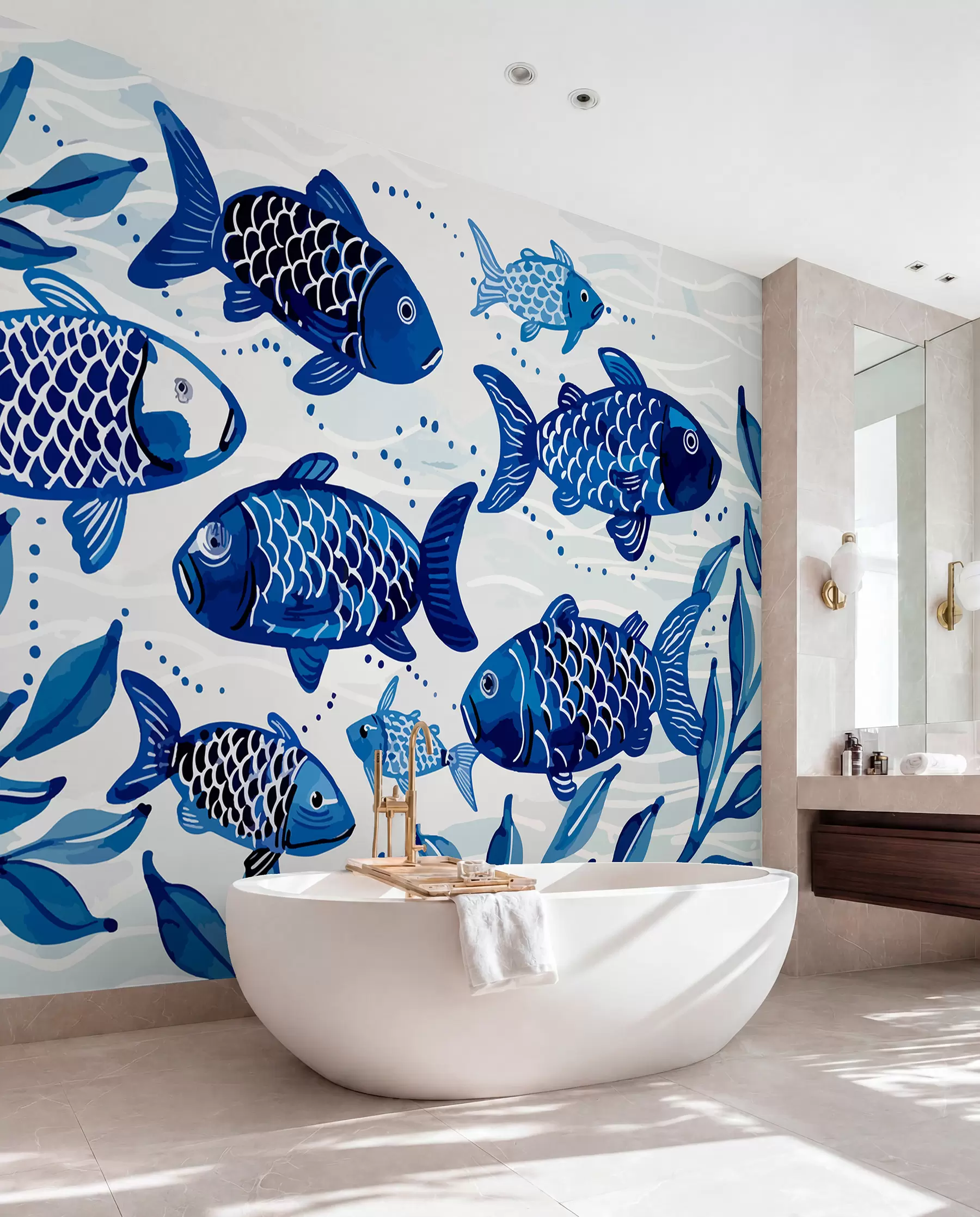 wall murals Плава риба w01062