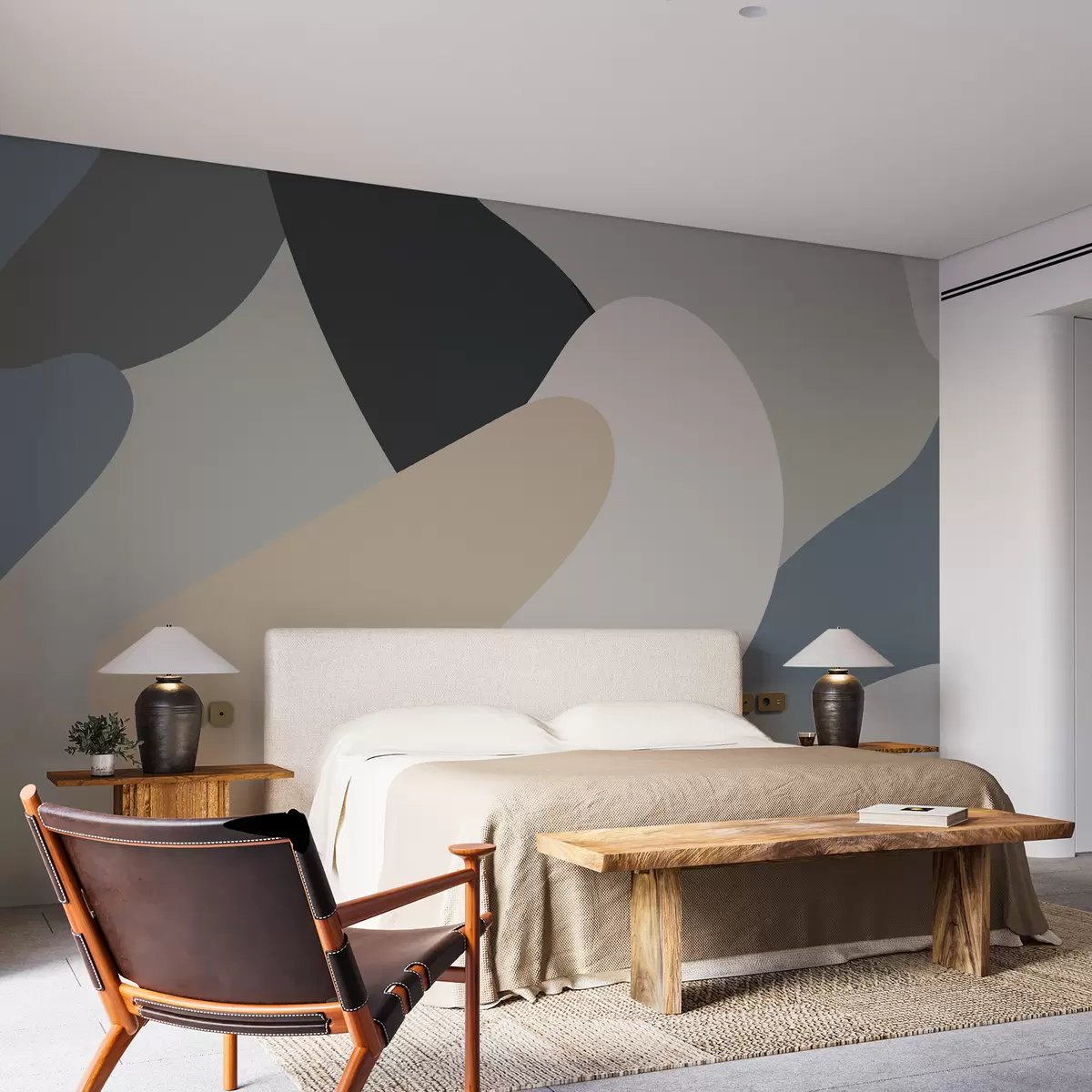 wall murals Мрље, различите боје, беж, плава, сива w01573