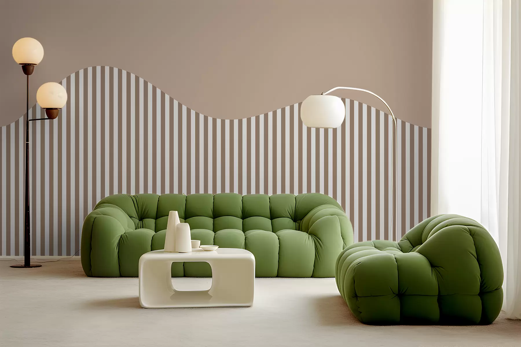 wall murals Пруге, беж позадина, апстрактно w01578