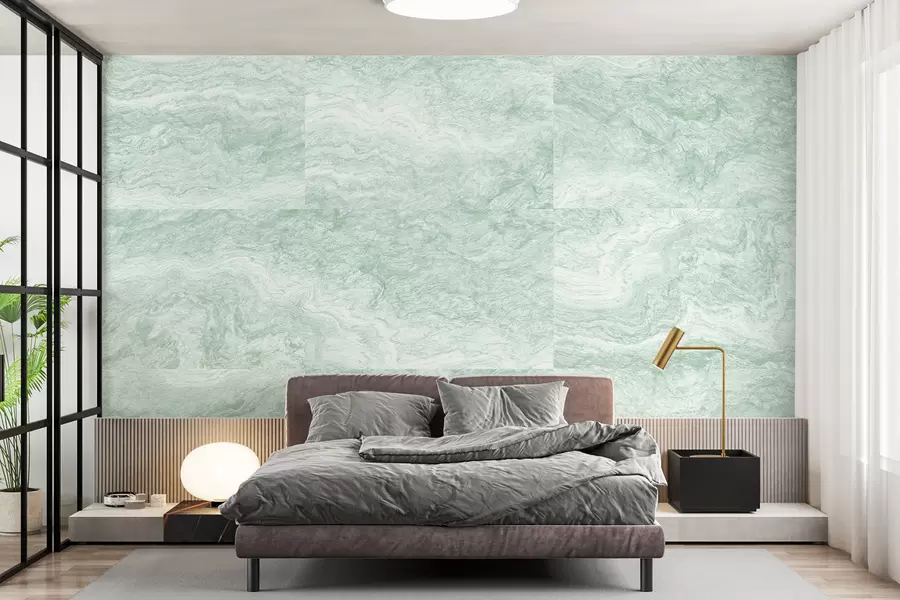 wall murals Мраморна текстура, апстракција, течност, зелена боја w01544v2