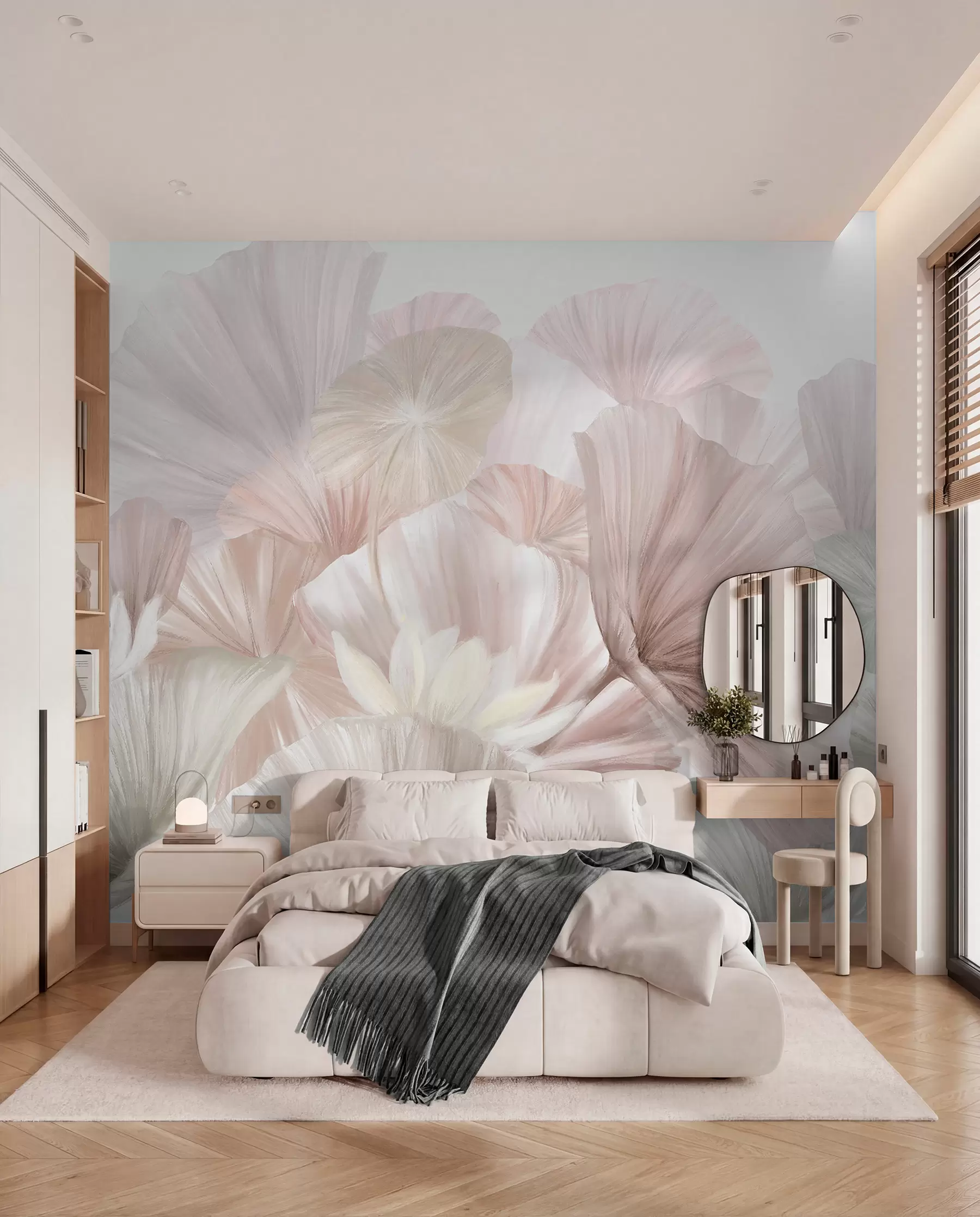 wall murals Lepeze ružičastih latica w08265v1