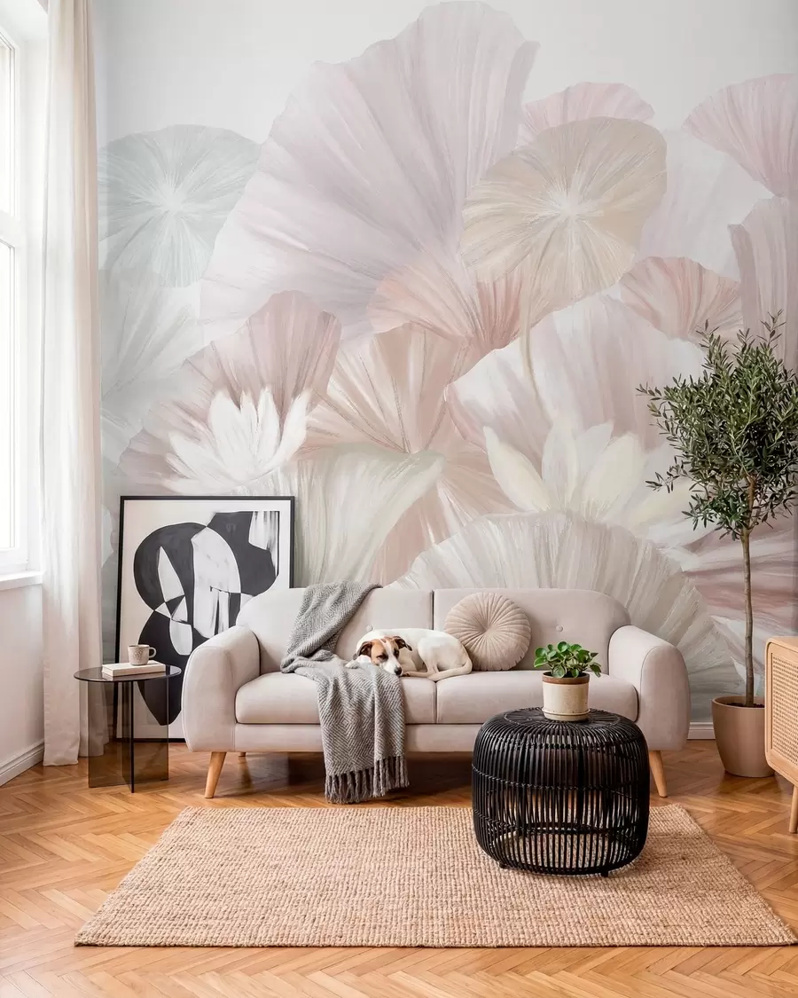 wall murals Lepeze ružičastih latica w08265v1