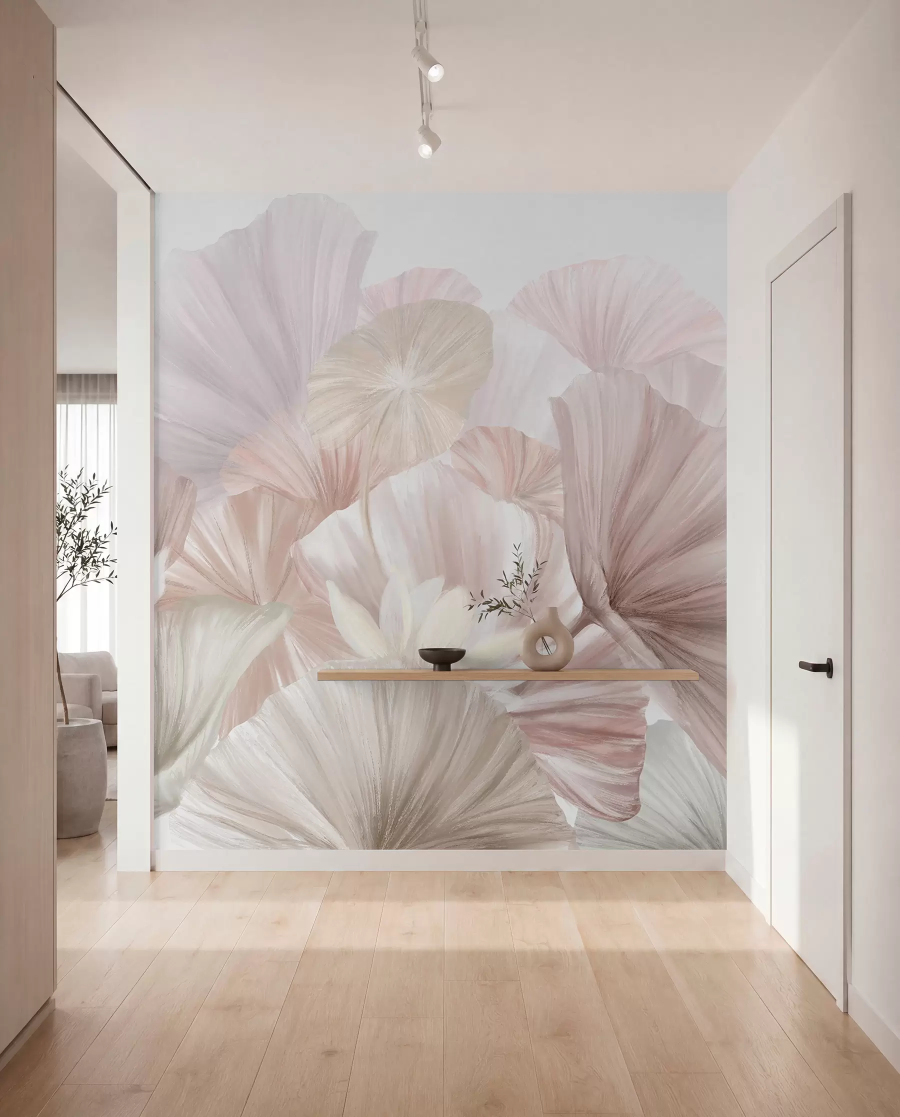 wall murals Lepeze ružičastih latica w08265v1