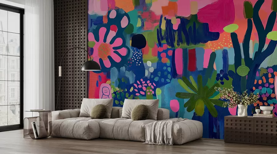 wall murals Светао апстрактни цртеж w08284