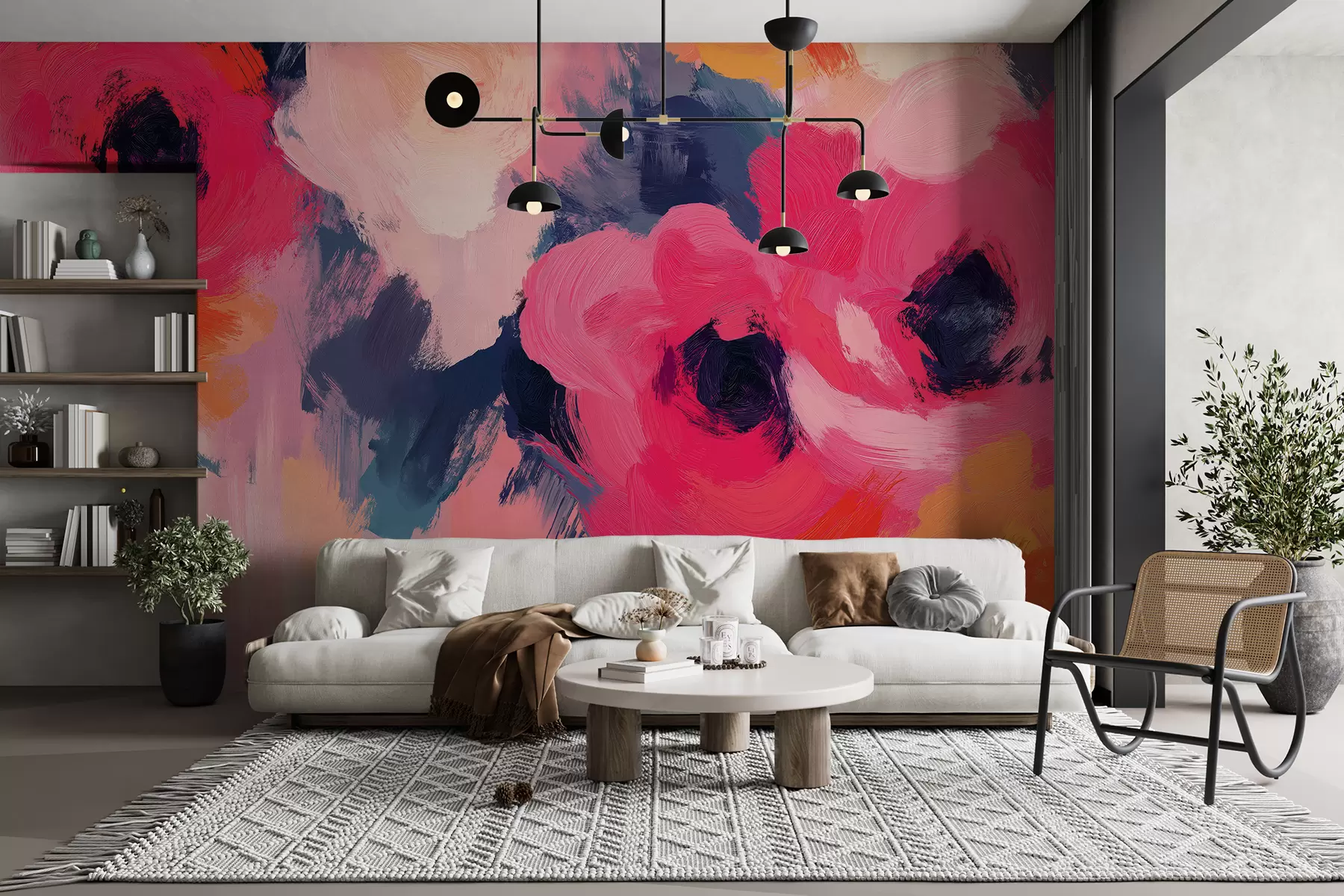 wall murals Светло апстрактно цвеће w08289