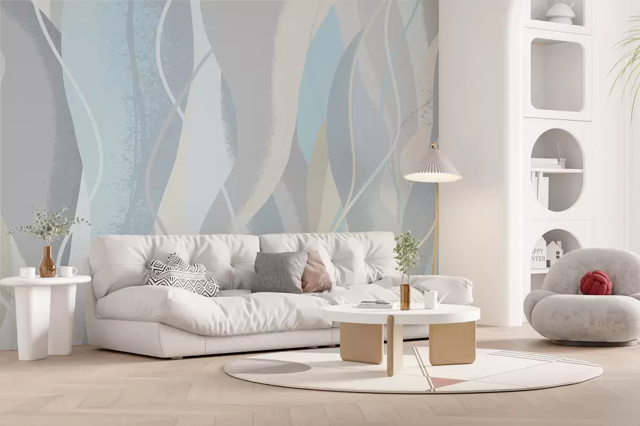 wall murals Модерне апстрактне тапете у еко стилу у хладним и топлим бојама w01124