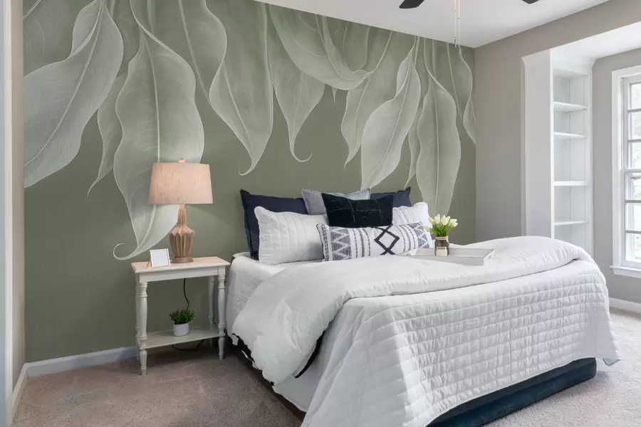 wall murals виси крупно лишће зелене боје w01680v3