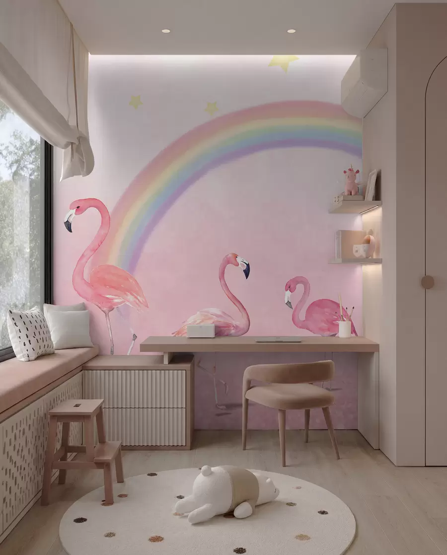 Fototapeta „Bird, Rainbov E Greater Flamingo“, u29070