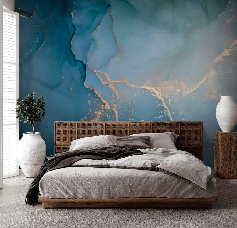 wall murals Плави мермер u29669