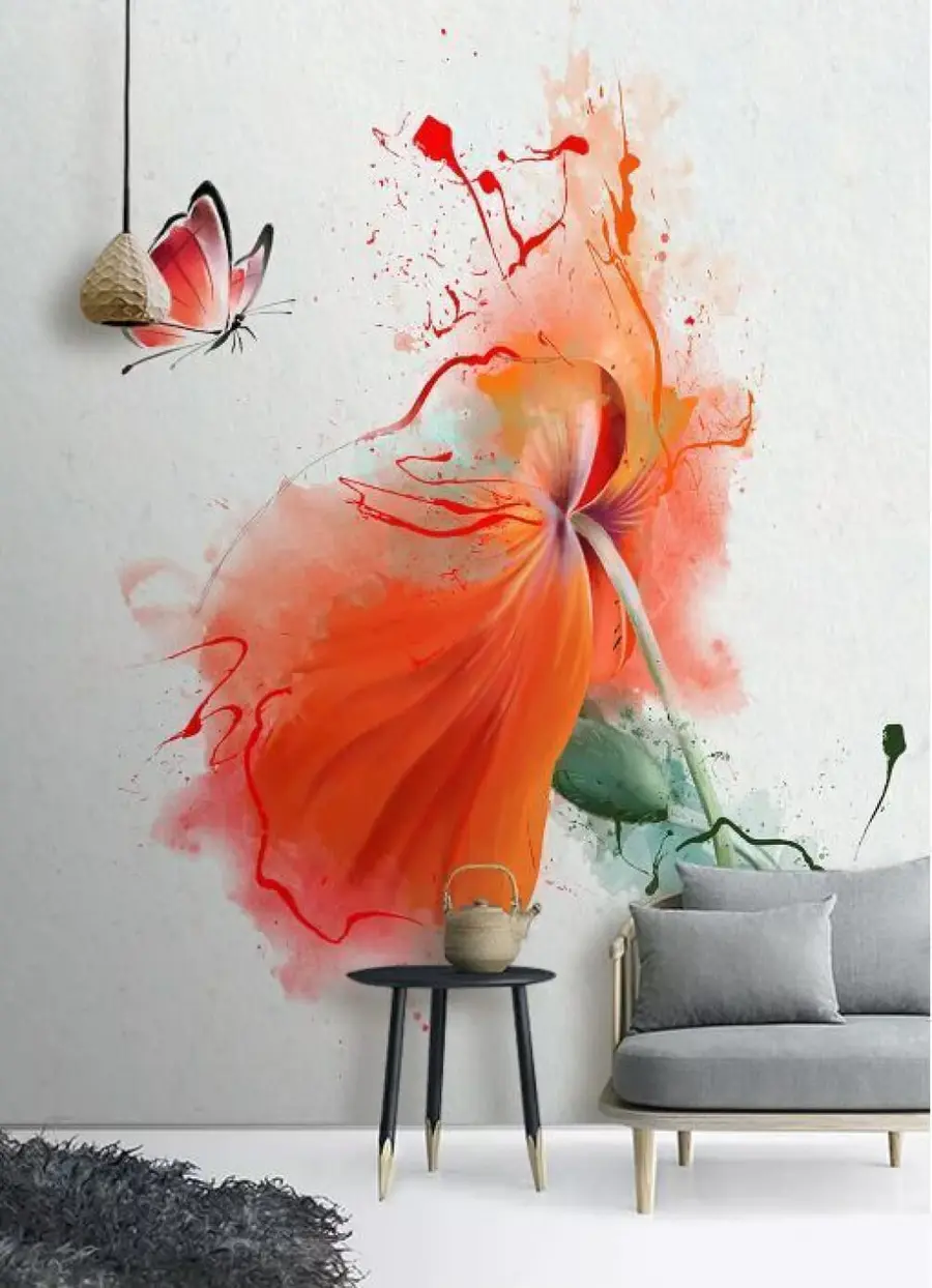 wall murals Мак и лептир u34147