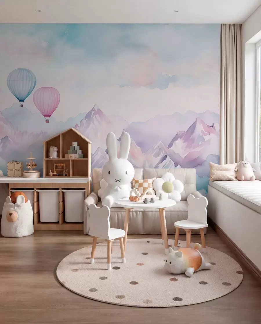 wall murals Baloni iznad plavih vrhova w01786v1