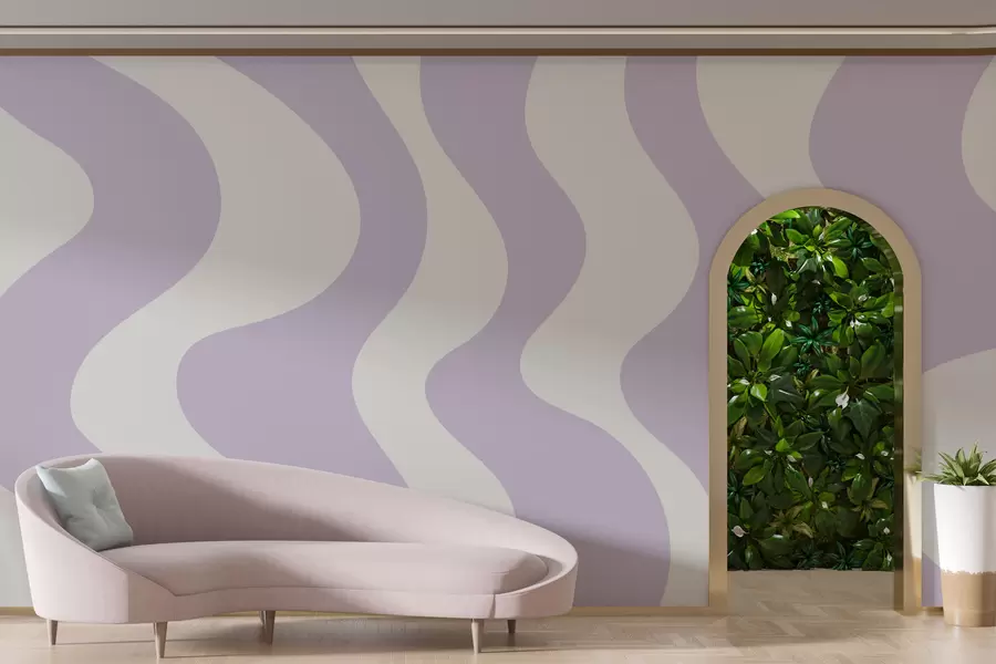 wall murals Намотане љубичасте линије w01833v4