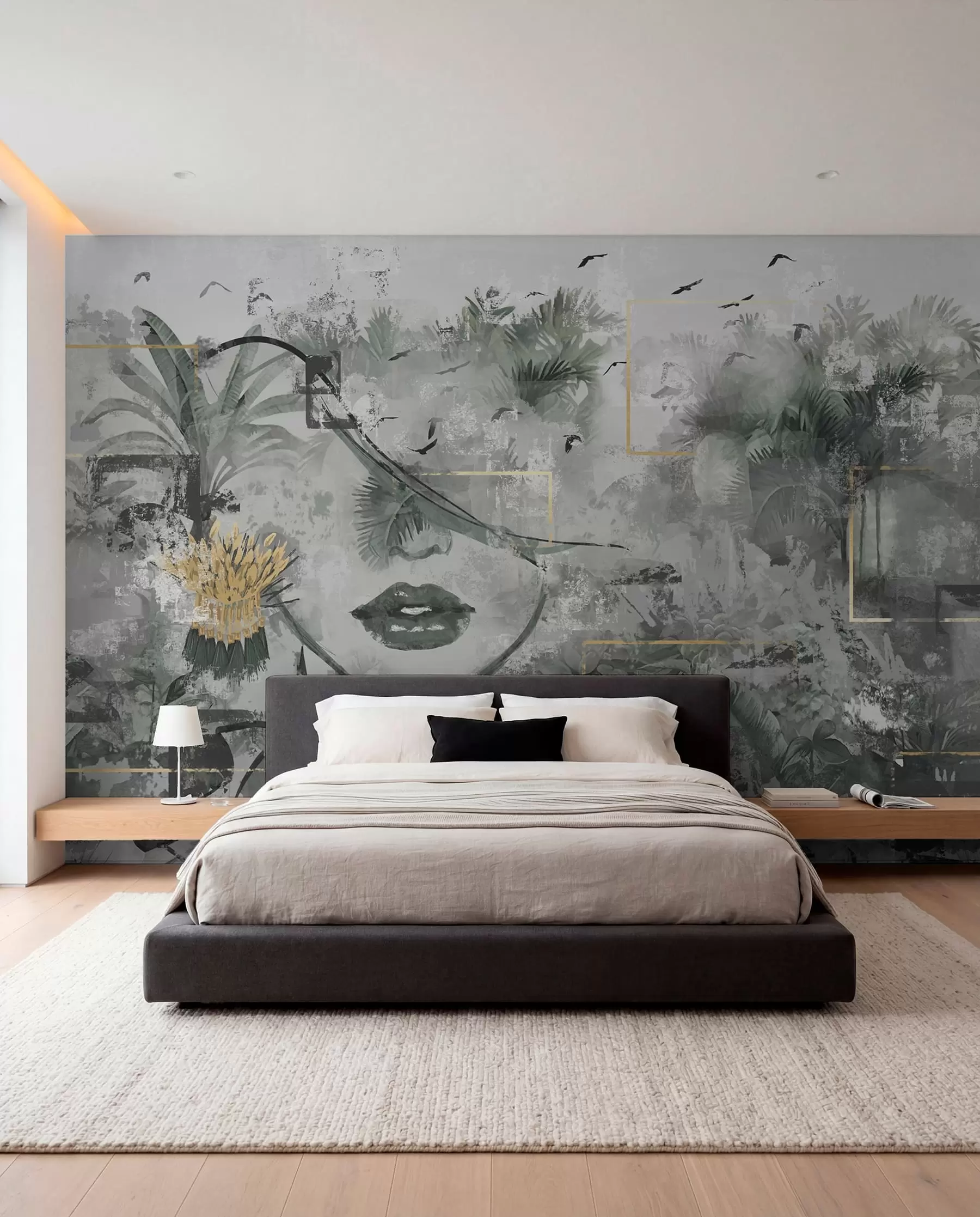 wall murals Portret pod palmama w01916