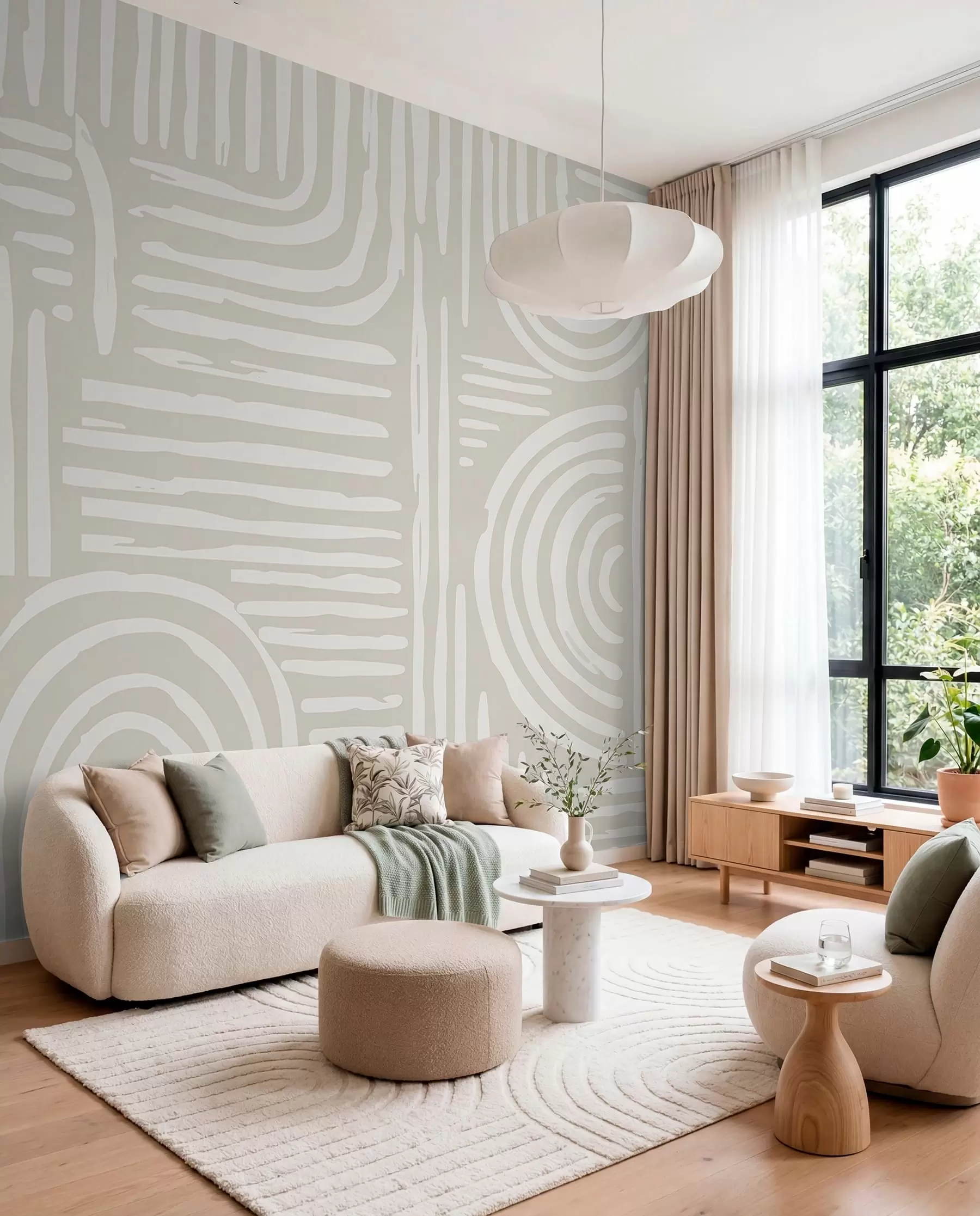 wall murals Бохо дизајн у нежним бојама w01919
