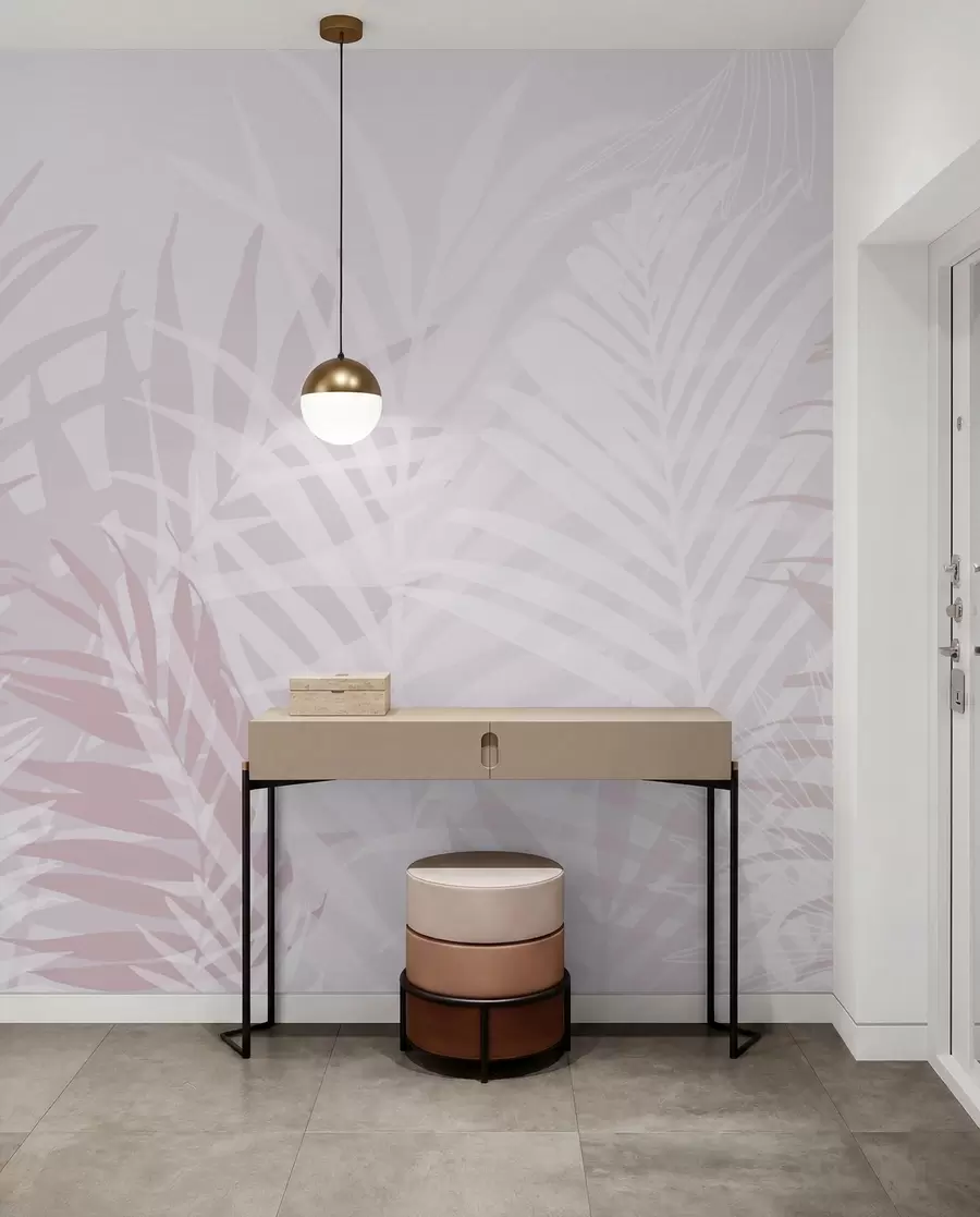 wall murals Palmine sjenke u ružičastoj w02026v4