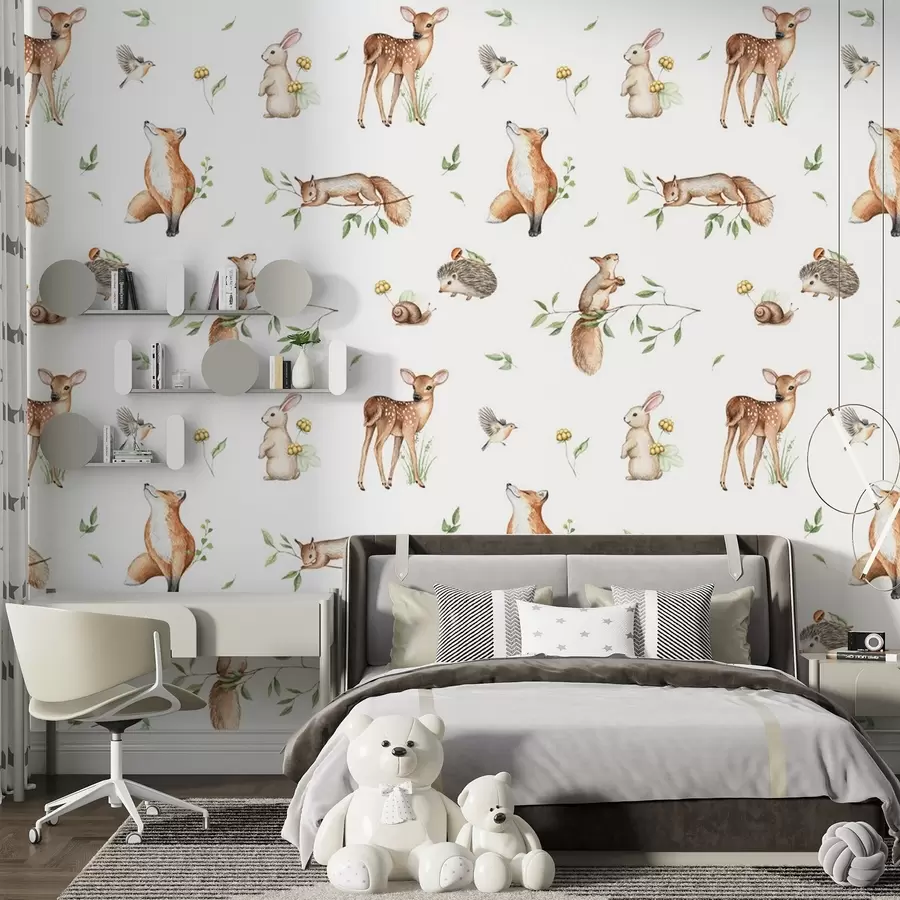 wall murals Шармантна шумска створења у хармонији u96258