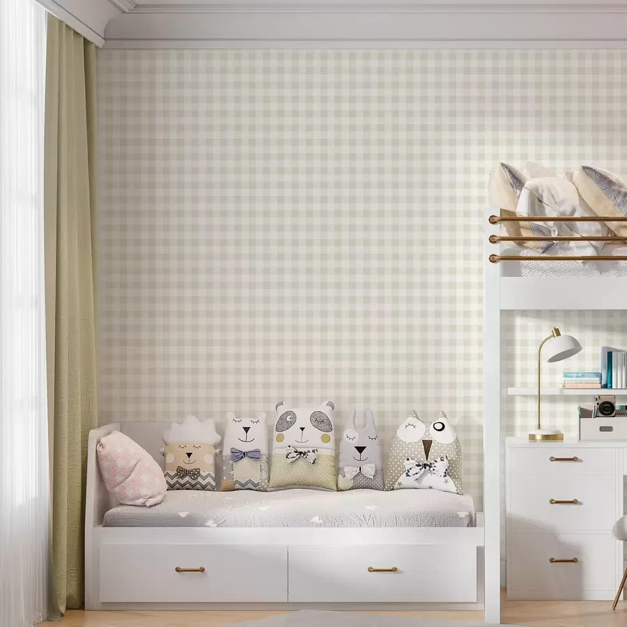 wall murals Деликатни карирани узорак у меким тоновима w00375v2